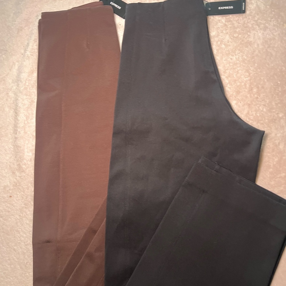 Express Women's Straight Leg Pants in Black and Brown